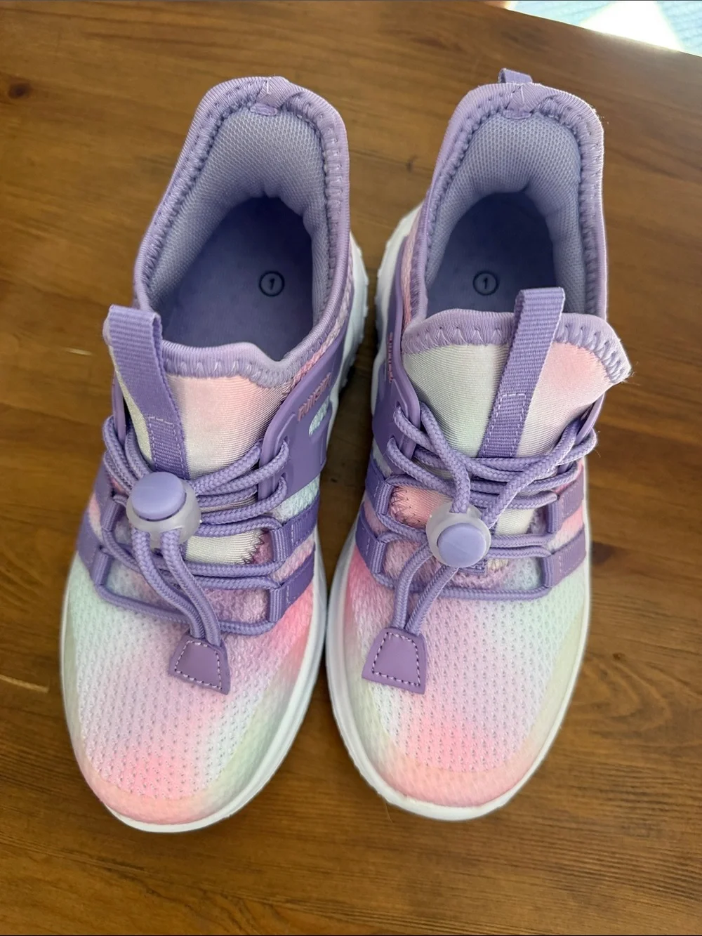 Kids' Pastel Purple Gradient Lace-Lock Sneakers